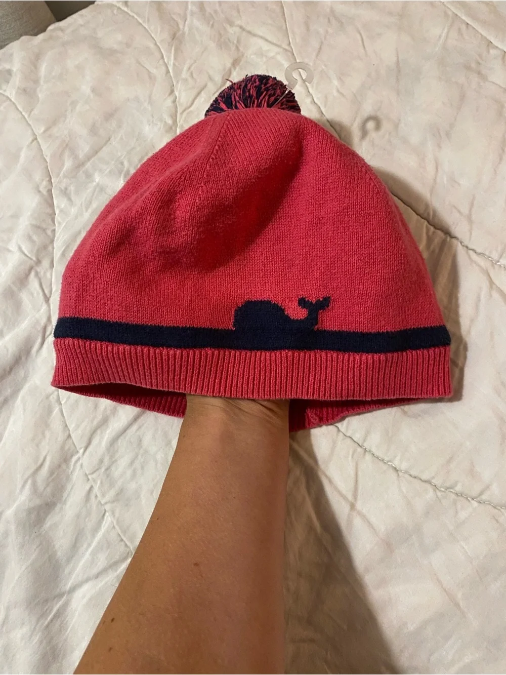 Vineyard Vines 2012 Cashmere Blend Whale Pom Beanie Kid’s L XL